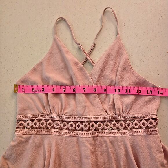 Love Tree Blush Pink Flowy Romper – Junior’s Size Small - Picture 4 of 8